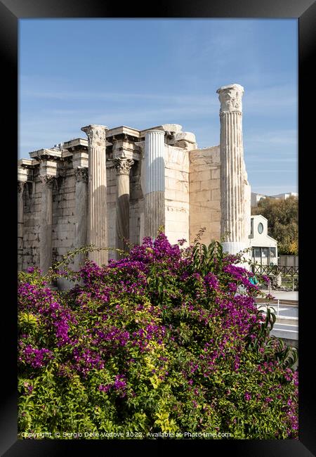 Hadrian's Library archaeological site in Athens, Greece Framed Print by Sergio Delle Vedove
