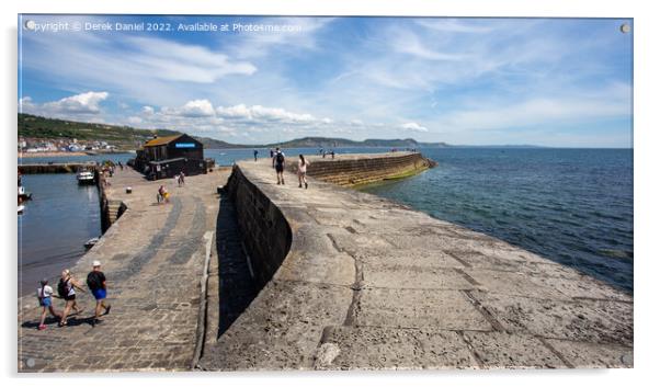 On Top of the Harbour Wall (The Cobb) #3 Acrylic by Derek Daniel