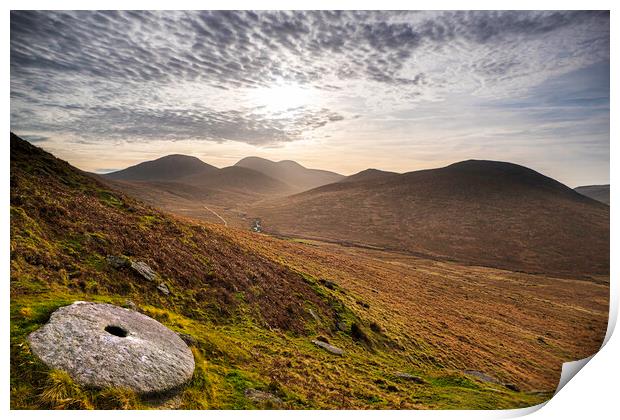 The Mourne mountains Print by gary telford