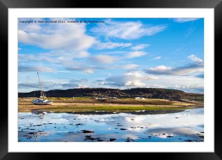 Waiting for High Tide in Red Wharf Bay Anglesey Framed Mounted Print by Pearl Bucknall