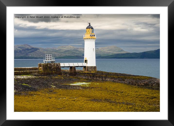 Rubha nan Gall lighthouse is located north of Tobermory on the I Framed Mounted Print by Peter Stuart