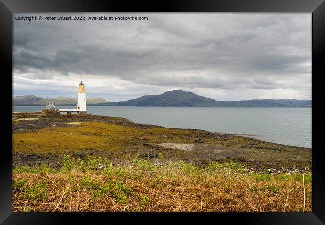 Rubha nan Gall lighthouse is located north of Tobermory on the I Framed Print by Peter Stuart