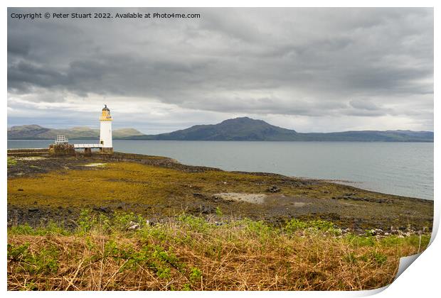Rubha nan Gall lighthouse is located north of Tobermory on the I Print by Peter Stuart