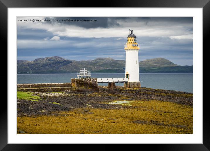 Rubha nan Gall lighthouse is located north of Tobermory on the I Framed Mounted Print by Peter Stuart