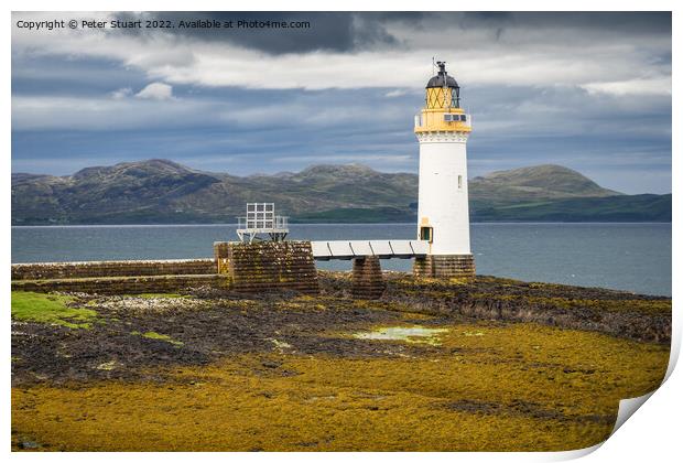 Rubha nan Gall lighthouse is located north of Tobermory on the I Print by Peter Stuart