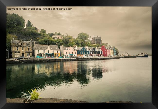 Tobermory Harbour on the isle of mull Framed Print by Peter Stuart