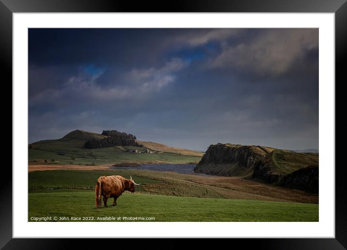 hadrians wall Framed Mounted Print by John Race