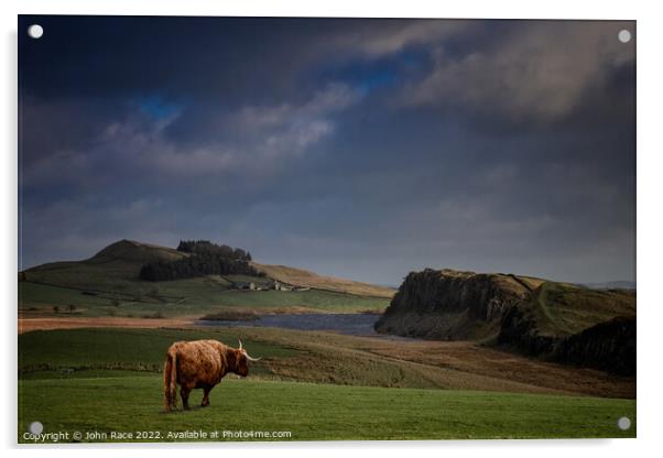 hadrians wall Acrylic by John Race