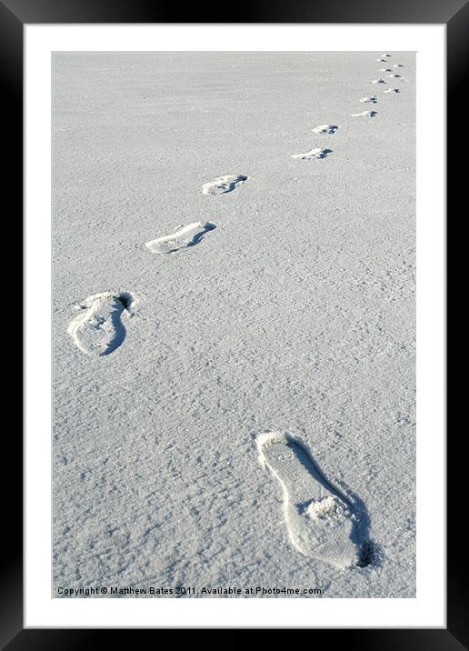 Footprints Framed Mounted Print by Matthew Bates