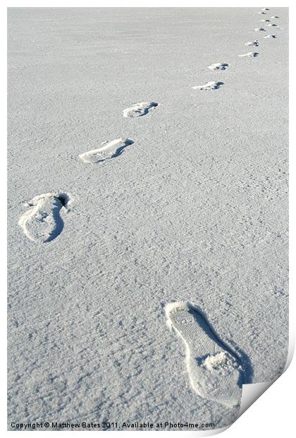Footprints Print by Matthew Bates
