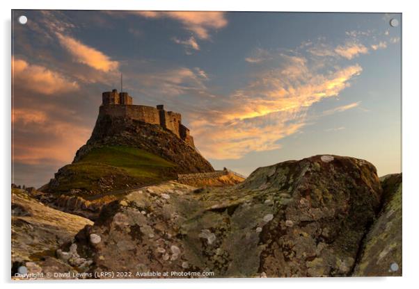 Lindisfarne Castle Acrylic by David Lewins (LRPS)