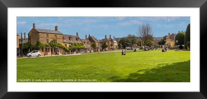 Broadway in Cotswold beautiful artist village  Framed Mounted Print by Holly Burgess