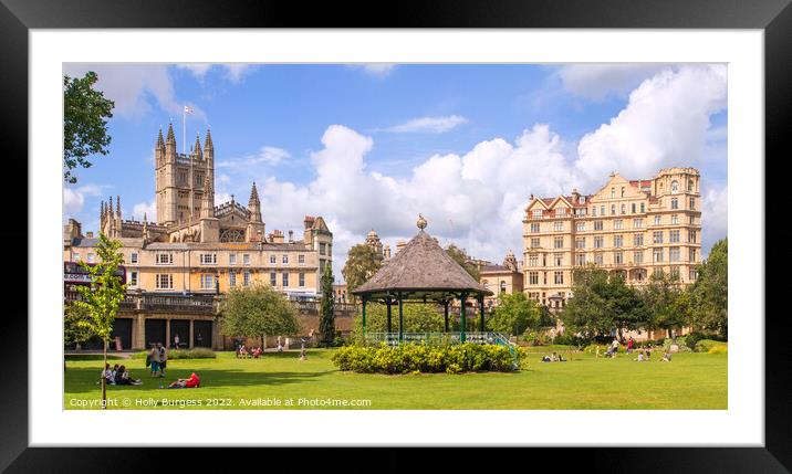 Bath's Historic Parade Gardens: A Haven Framed Mounted Print by Holly Burgess