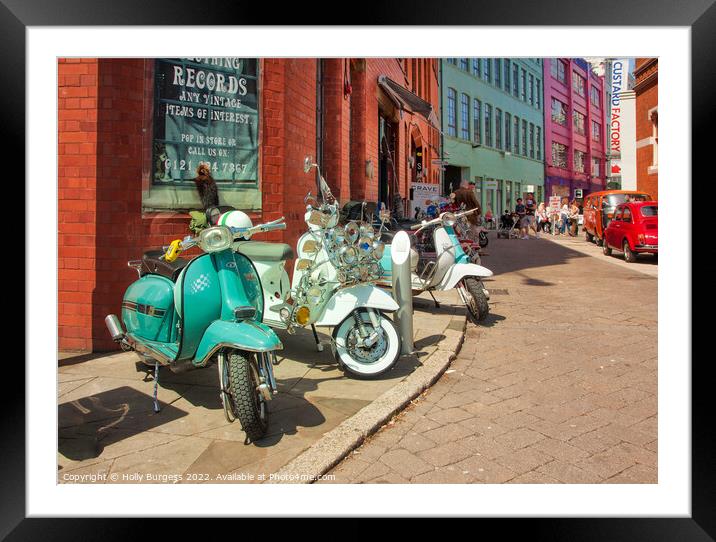 Walk down Custard Factory, light place to visit lo Framed Mounted Print by Holly Burgess