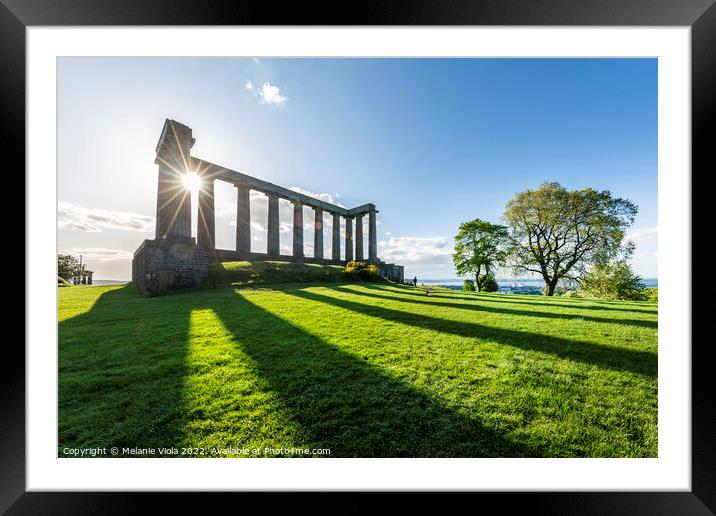 National Monument of Scotland, Calton Hill Framed Mounted Print by Melanie Viola