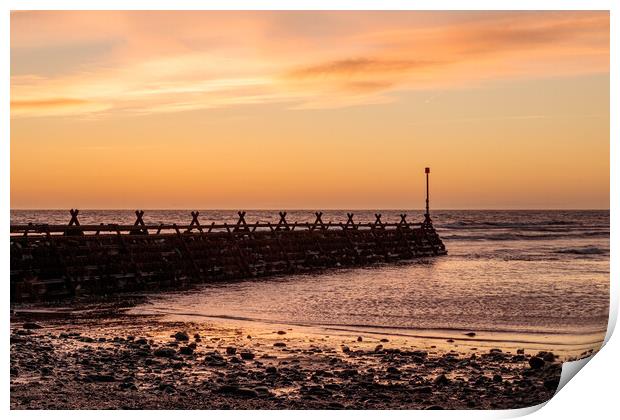 Serene Sunset Over Aberaeron Harbour Print by Wendy Williams CPAGB
