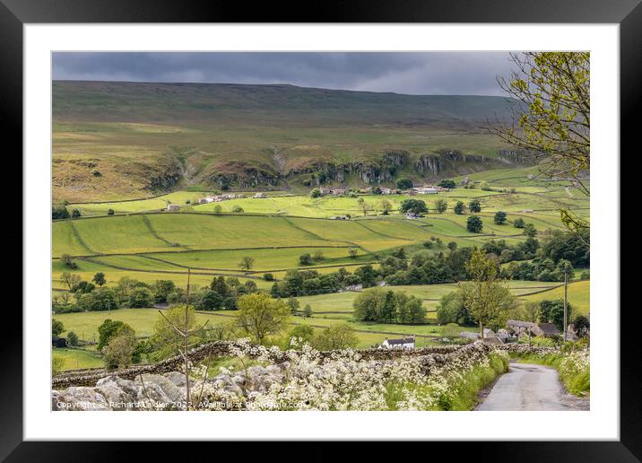 Holwick in the Spotlight from Miry Lane, Teesdale Framed Mounted Print by Richard Laidler