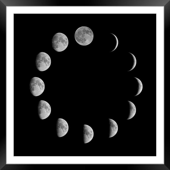 Moon Clock Framed Mounted Print by mark humpage