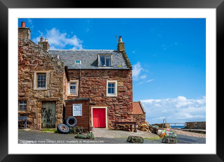 Coastal Charm in Crail Framed Mounted Print by Kasia Design