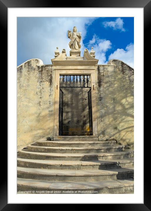 Gate in Coimbra University. Portugal Framed Mounted Print by Angelo DeVal