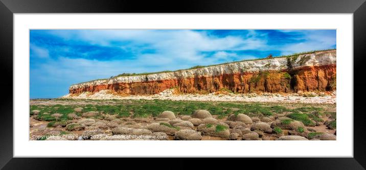 Hunstanton Beach and Cliffs. Framed Mounted Print by Craig Yates