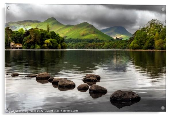 Derwent Water Lake District Acrylic by Craig Yates