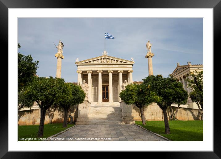Athens academy building Framed Mounted Print by Sergio Delle Vedove