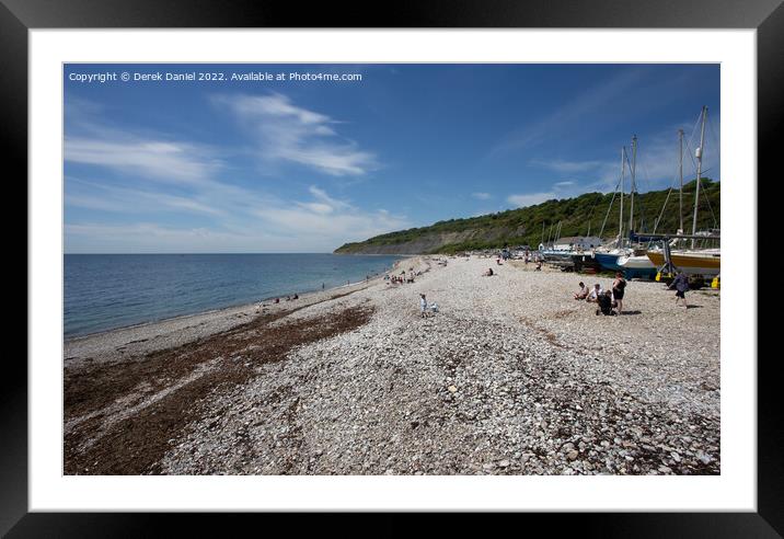 Discover the Fossil Rich Lyme Regis Framed Mounted Print by Derek Daniel