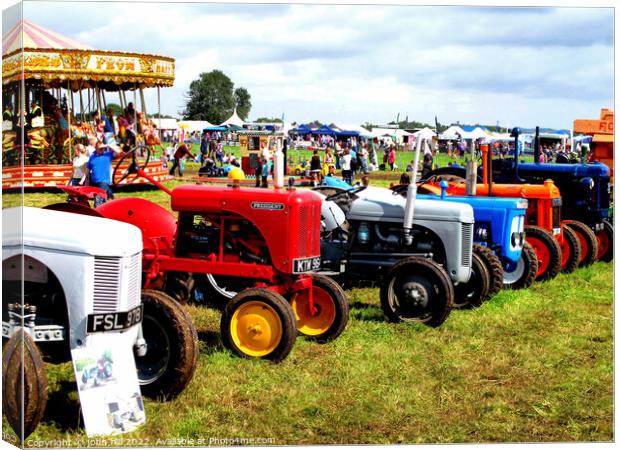 Vintage Tractors. Canvas Print by john hill