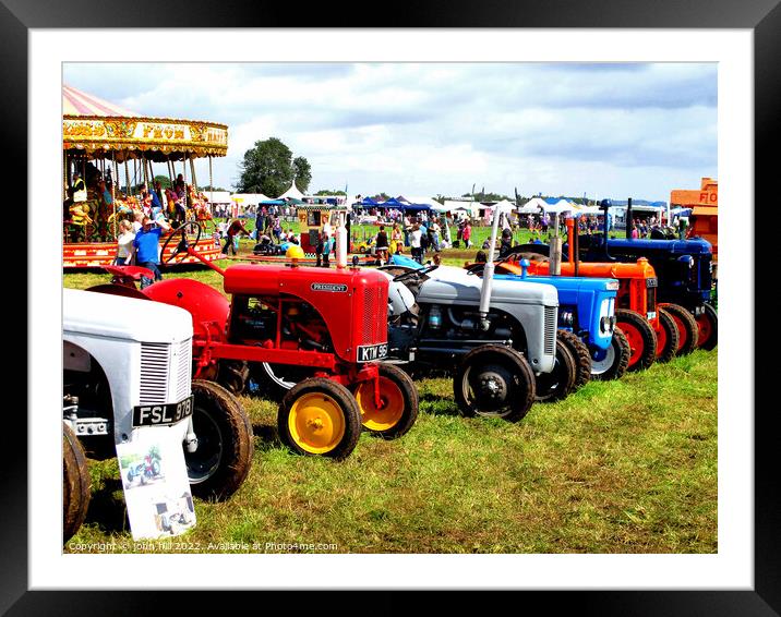 Vintage Tractors. Framed Mounted Print by john hill