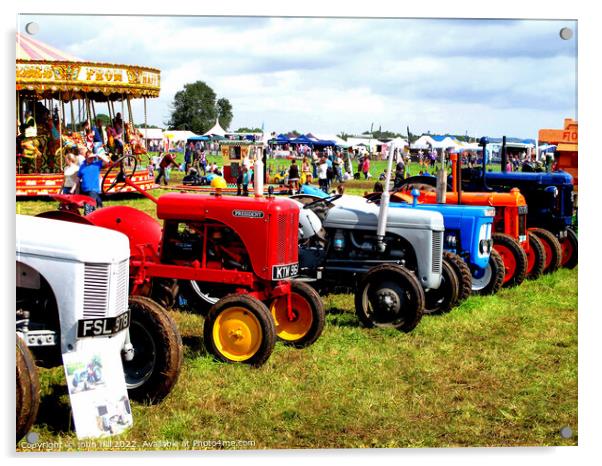 Vintage Tractors. Acrylic by john hill