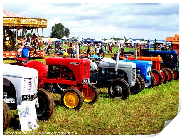 Vintage Tractors. Print by john hill