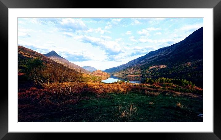 Majestic Reflections of Loch Leven Glen Coe Framed Mounted Print by Sandy Young