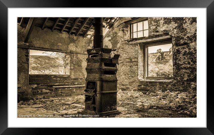 The fire has gone out Framed Mounted Print by Clive Ingram