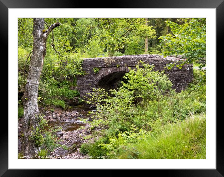 Stone Bridge Pont Cwm y Fedwen Framed Mounted Print by Heidi Stewart