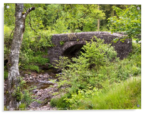 Stone Bridge Pont Cwm y Fedwen Acrylic by Heidi Stewart