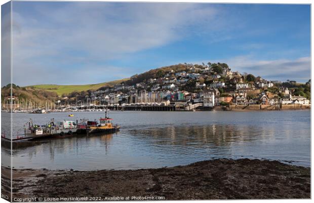 Kingswear and the River Dart, Dartmouth, South Hams, Devon Canvas Print by Louise Heusinkveld