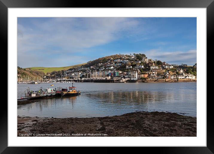 Kingswear and the River Dart, Dartmouth, South Hams, Devon Framed Mounted Print by Louise Heusinkveld