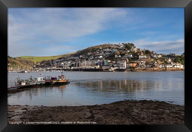 Kingswear and the River Dart, Dartmouth, South Hams, Devon Framed Print by Louise Heusinkveld