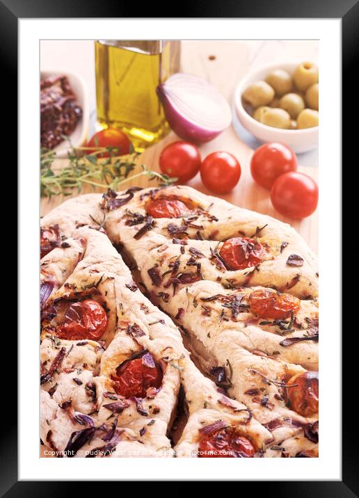 Savory Mediterranean Fougasse Framed Mounted Print by Dudley Wood