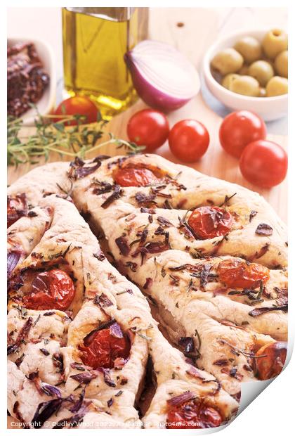 Savory Mediterranean Fougasse Print by Dudley Wood