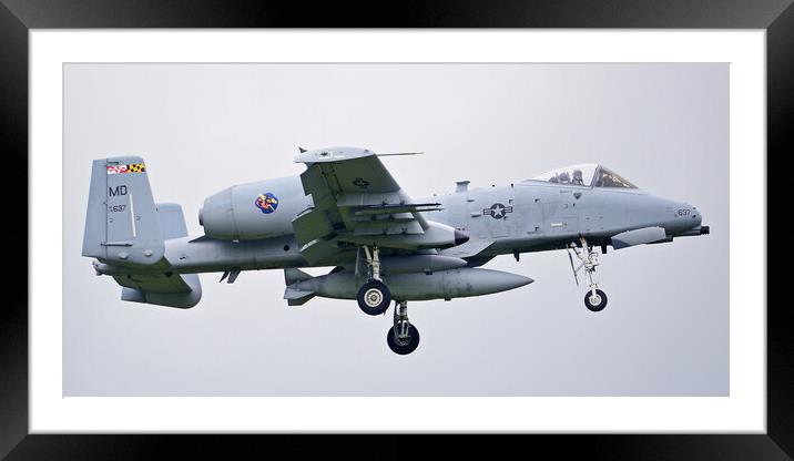 A-10 Thunderbolt Framed Mounted Print by Allan Durward Photography