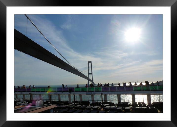 Oresund Bridge (Denmark and Sweden) Framed Mounted Print by Mervyn Tyndall