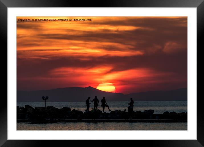 Watching the Sunset Framed Mounted Print by Jo Sowden