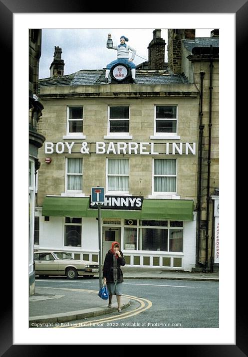 The Iconic Boy and Barrel Inn Framed Mounted Print by Rodney Hutchinson