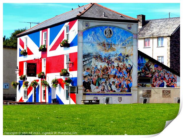 The Union Inn, Riverside, Saltash, Cornwall. Print by john hill