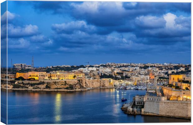 Towns of Kalkara and Birgu in Malta Canvas Print by Artur Bogacki