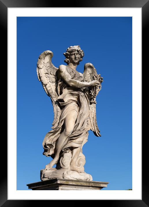 Angel with the Crown of Thorns Statue Framed Mounted Print by Artur Bogacki