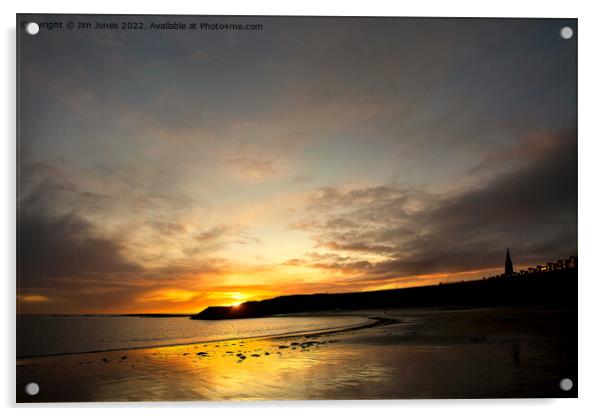 Sunrise at Cullercoats Bay Acrylic by Jim Jones