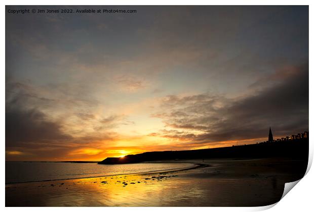 Sunrise at Cullercoats Bay Print by Jim Jones